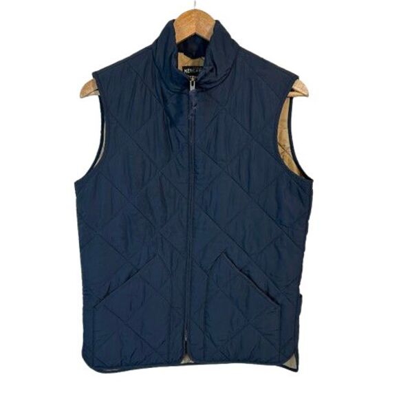 J Crew Mens Quilted Walker Vest XS Navy Blue Full Zip Insulated Outerwear - Picture 1 of 8